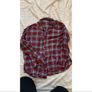 Plaid Boyfriend Top